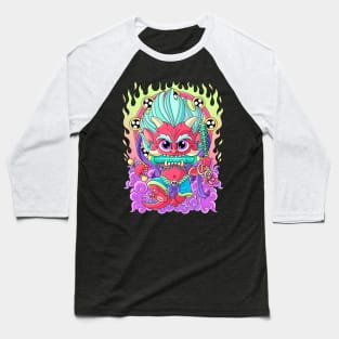 Cute Kawaii Oni Japanese demon Harajuku Pastel Goth Art Baseball T-Shirt